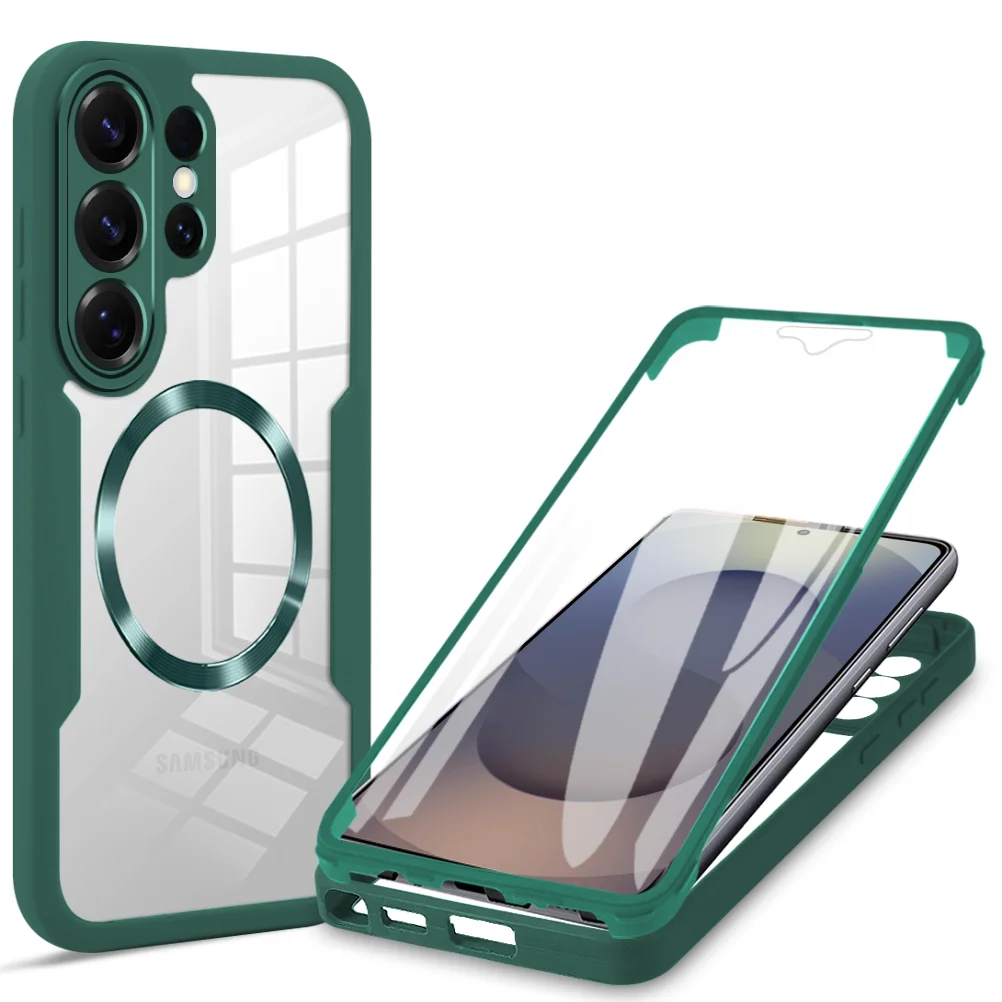 360° Full Body Shockproof Clear Case with Soft Bumper