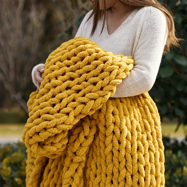 Chunky Jumbo Chenille Blanket Yarn  Super Chunky Yarn 7 Arm Knitting -  Wholesale - Aliexpress