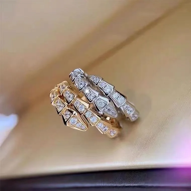 Fashion Rings Cubic Zirconia Snake Adjustable Rings For Women