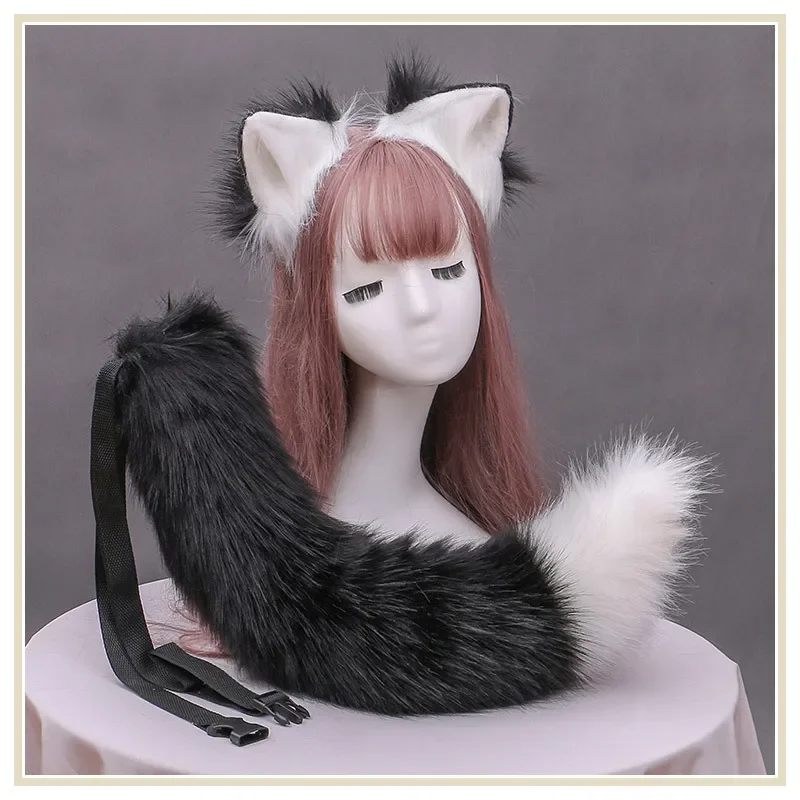 

New Fox Wolves Beast Ear Hair Hoop Bands bands Cat Tails Headband Props Anime Cosplay Costume Christmas Halloween