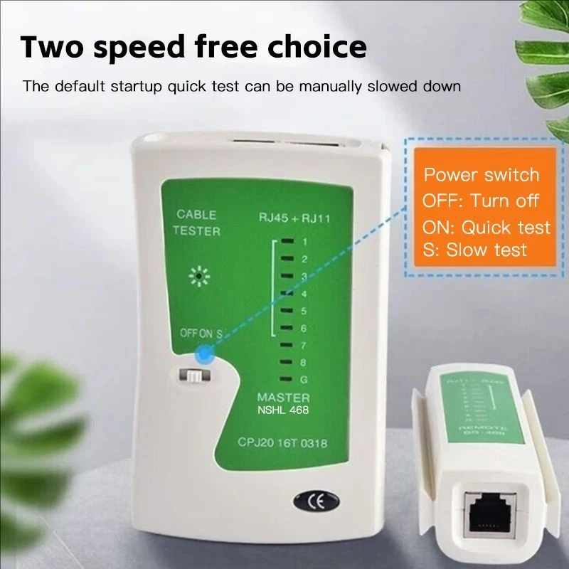 Network Cable Tester RJ45 Ethernet Cable Tester Lan Test Tool for Cat5 Cat6 CAT7 8P 6P LAN and RJ11 Telephone