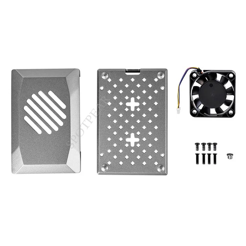 실버 섀도우 케이스, ABS 냉각 PWM 선풍기, 공식 레드 화이트 케이스, 라즈베리 파이 5 실버 보다 우수  Best5