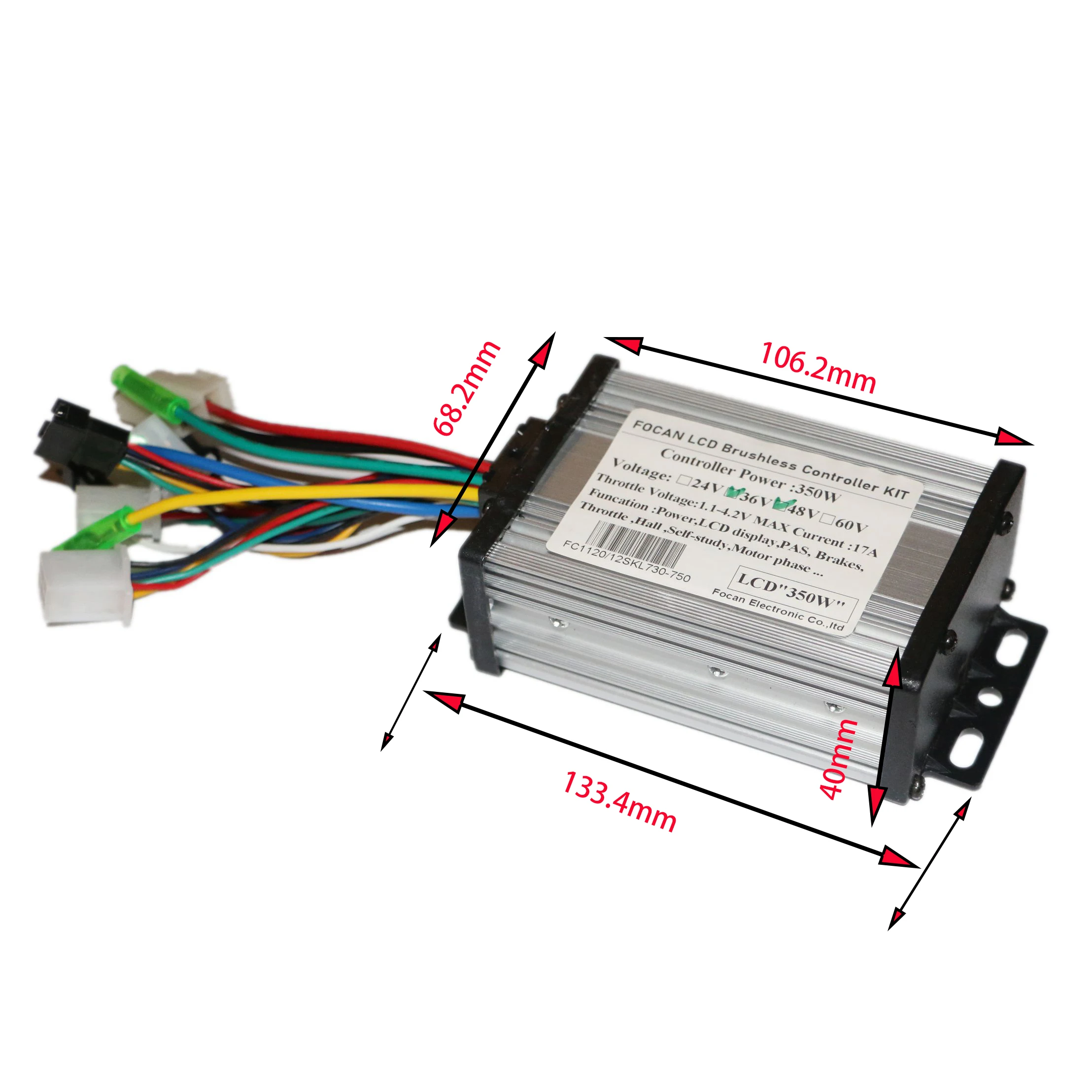 350W 36V 48V BLDC Scooter DC Motor E-bike electric Bicycle Brushless Controller S861 LCD Display