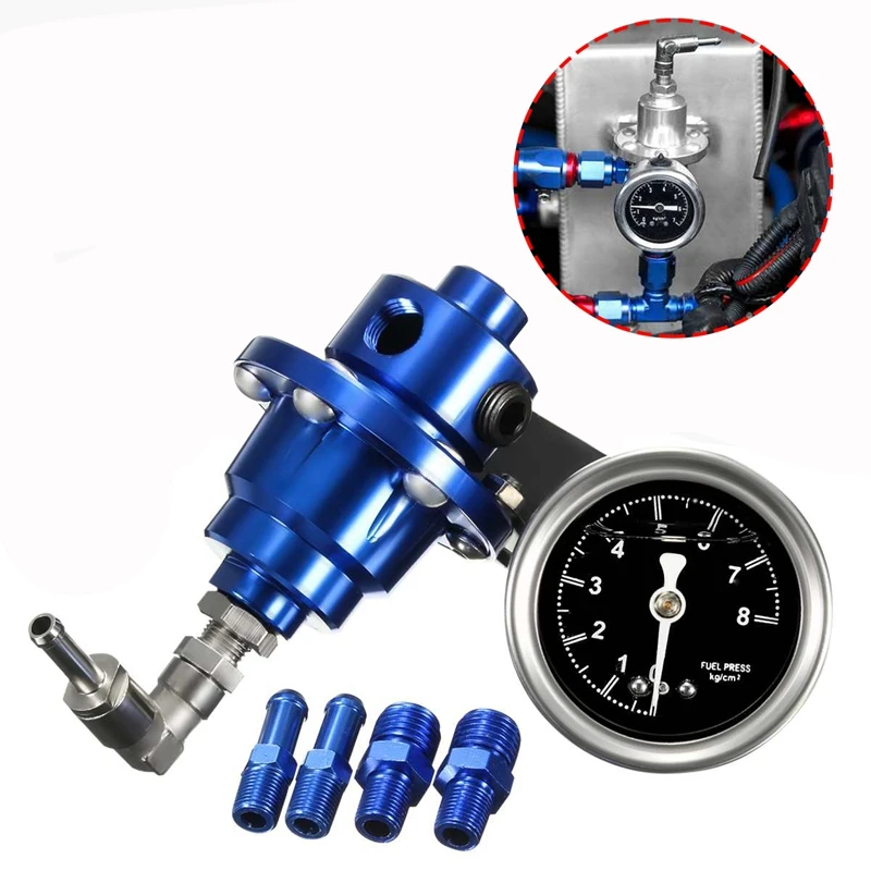 Fuel Pressure Regulator Universal SARD Style Adjustable Jdm Turbo With Original Gauge AN6 1/8 NPT Fitting Car Accessories fuel pressure regulator