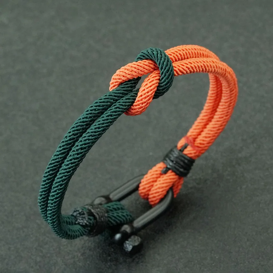 Men Leather Rope Wrap Bracelet