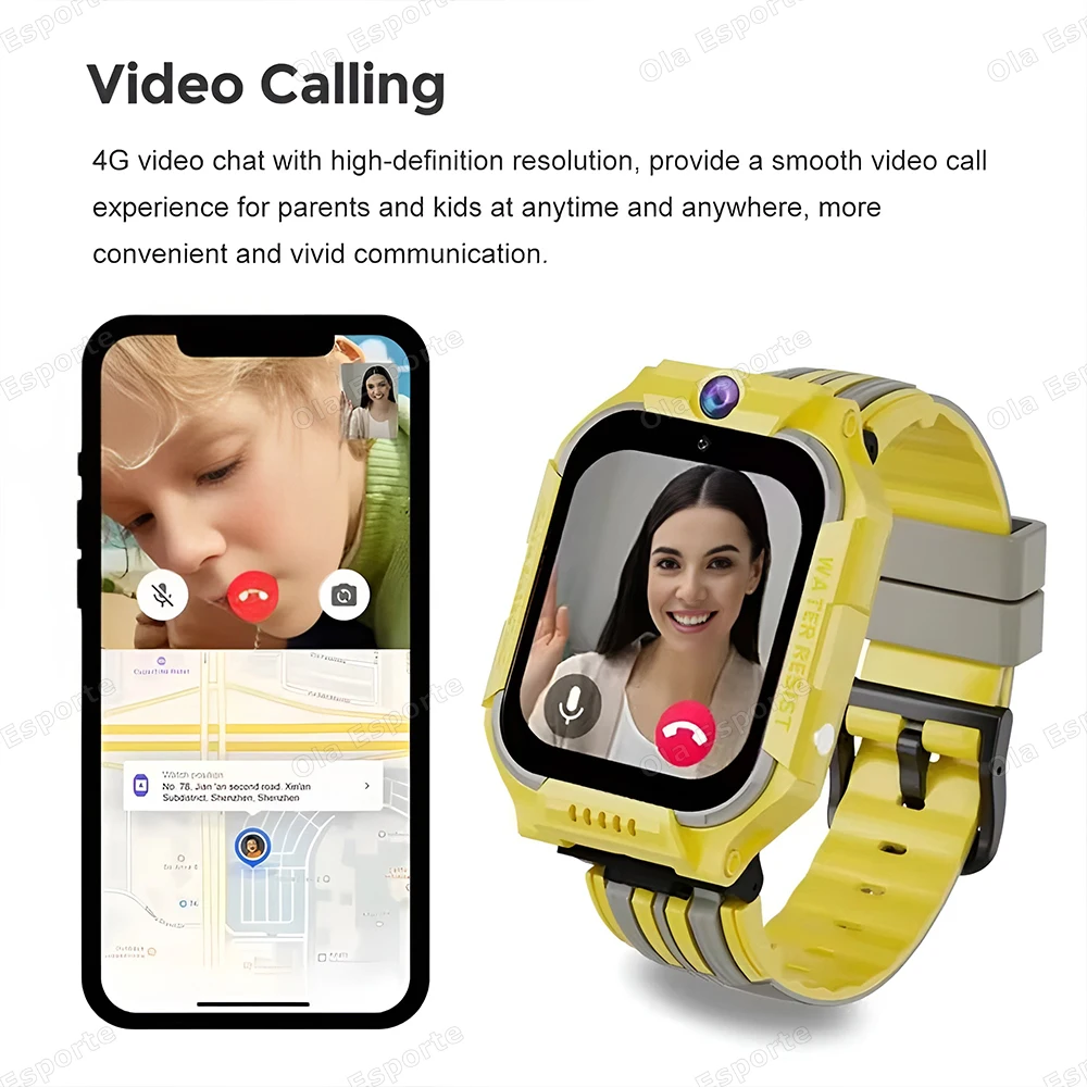 For Android IOS Kids 5G Smart Watch SOS GPS Location Sim Card Call Camera Child Smartwatch 1.83” Waterproof Watches Gifts 2025