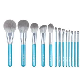 13 pz/set set di pennelli per trucco blu Soft Powder sculpting foundation eye shadow concealer detail kit di pennelli per trucco per sopracciglia