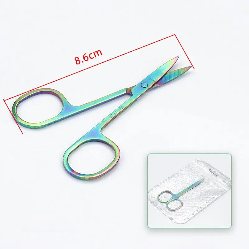 Eyebrow Scissor Eyelash Trimmer Facial Hair Remover Nail Cuticle Manicure Scissor Beauty Makeup Tool 1pcs