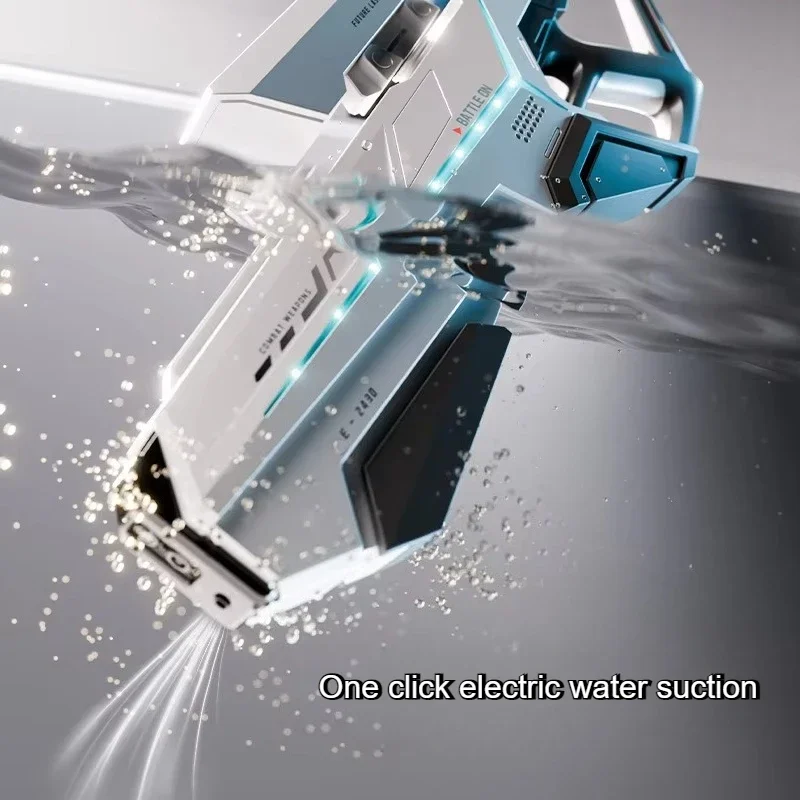 전기 물총 장난감 안전 소재 연속 LED 물 흡수식 물총 스프레이 블래스터 수영장 야외 장난감 남아 성인 선물