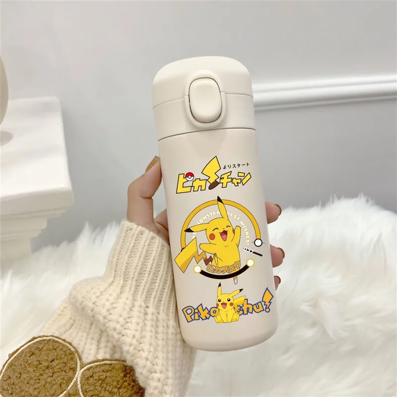 

Семейный термос Pikachu для пар, чашка для воды для мальчиков и девочек, детская чашка для воды из нержавеющей стали 304, соломенная чашка, подарок