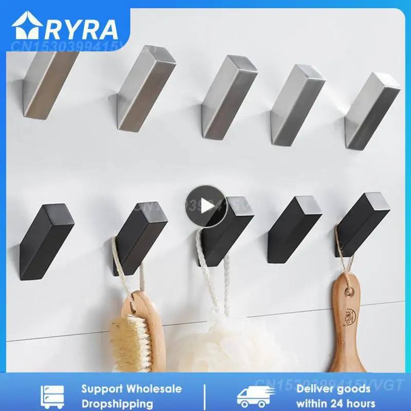 

Falangshi 304 Stainless Steel Black Hooks Clothes Coat Hanger Rustproof Nail Screwed Robe Hooks Wall Mounted WB8111
