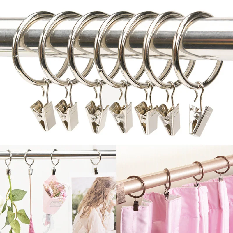 Bath Curtain Rod Clips Round Curtain Rings Curtain Ring Hook