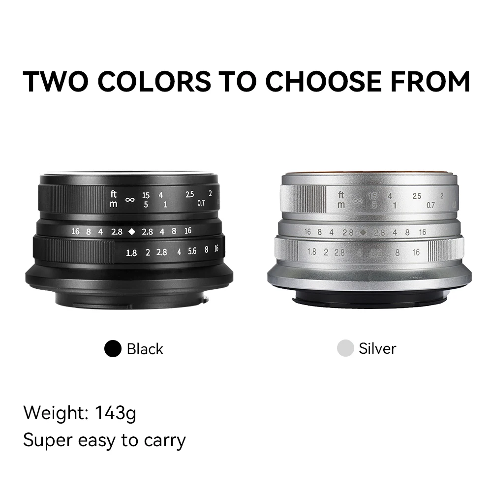 7artisans 25mm F1.8 MF APS-C Prime Lens Manual Mirrorless Camera For Sony E Zev-
