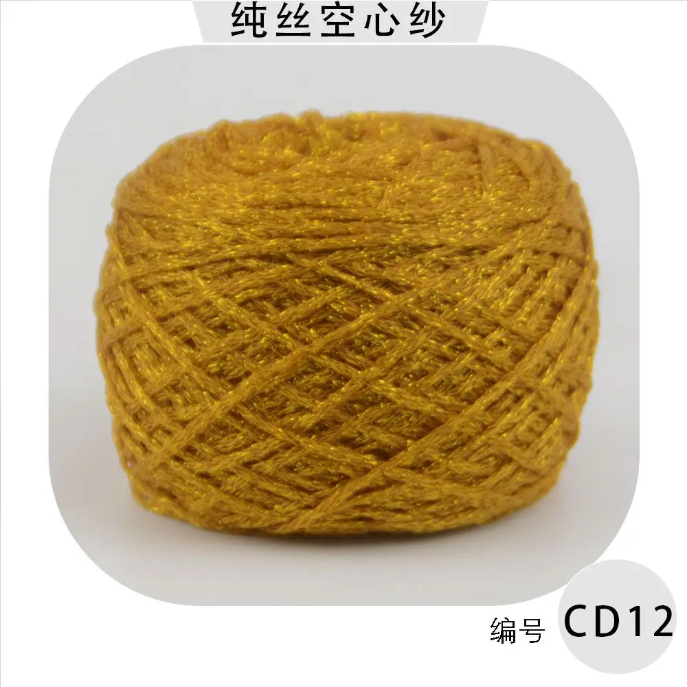 50g Glitter Sparkle Metallic Garn zum Stricken Häkeln DIY Garne Shinny Line für Strickt asche DIY Gold Silber Faden Hut Spielzeug – Detail 6