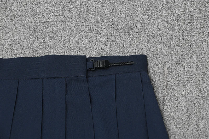 일본 학교 드레스 선원 복장 일반 주름 치마 Jk 유니폼 대학 중학교 의상 블랙 블루 그레이 43-80cm 길이