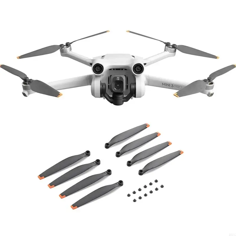 Propellers with Screws for Mini 3/Mini 3 Drones Low Noise Props Quick Release Drones Accessory