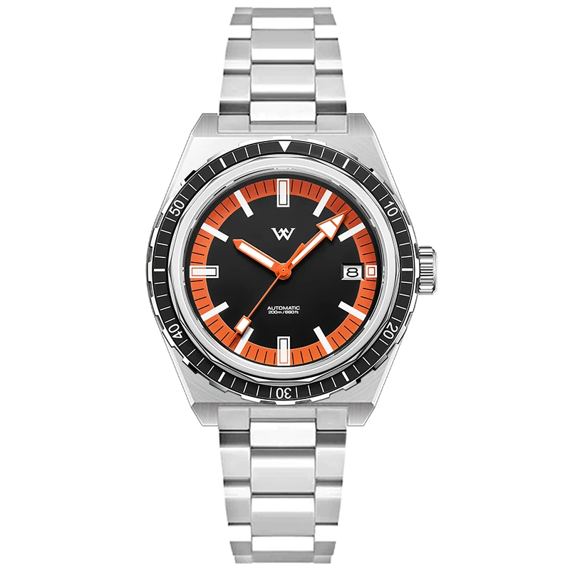 WM 腕時計自動機械式時計 NH35 反射防止 200 防水ガラスベゼル