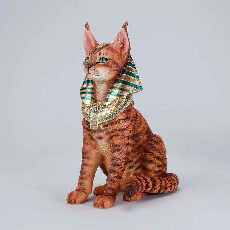 Vorverkauf JXK Niedliches ägyptisches Katzen-Tiermodell, handgefertigtes Katzen-Pharao-Modell für Actionfiguren, Desktop, kreatives Geschenk, Ornament – Detail 20
