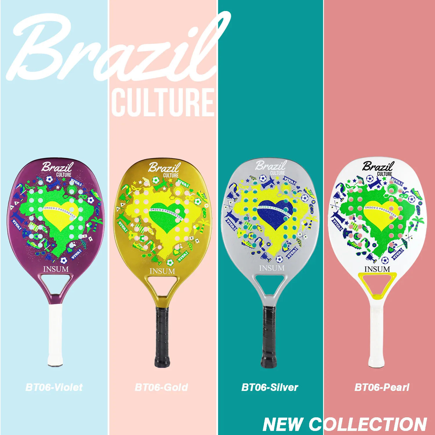 

INSUM Beach Tennis Rackets with Soft Handle Grip Rough Grit Carbon Fiber Surface Soft EVA Core Raquete De Beach Tennis