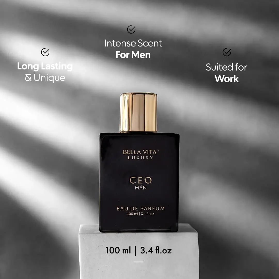 BellaVita Luxury CEO Men's Perfume 3.38 Fl.oz Long-Lasting Fragrance With Lemon Lavender Tonka Vetiver Moss For Men_voghion.com