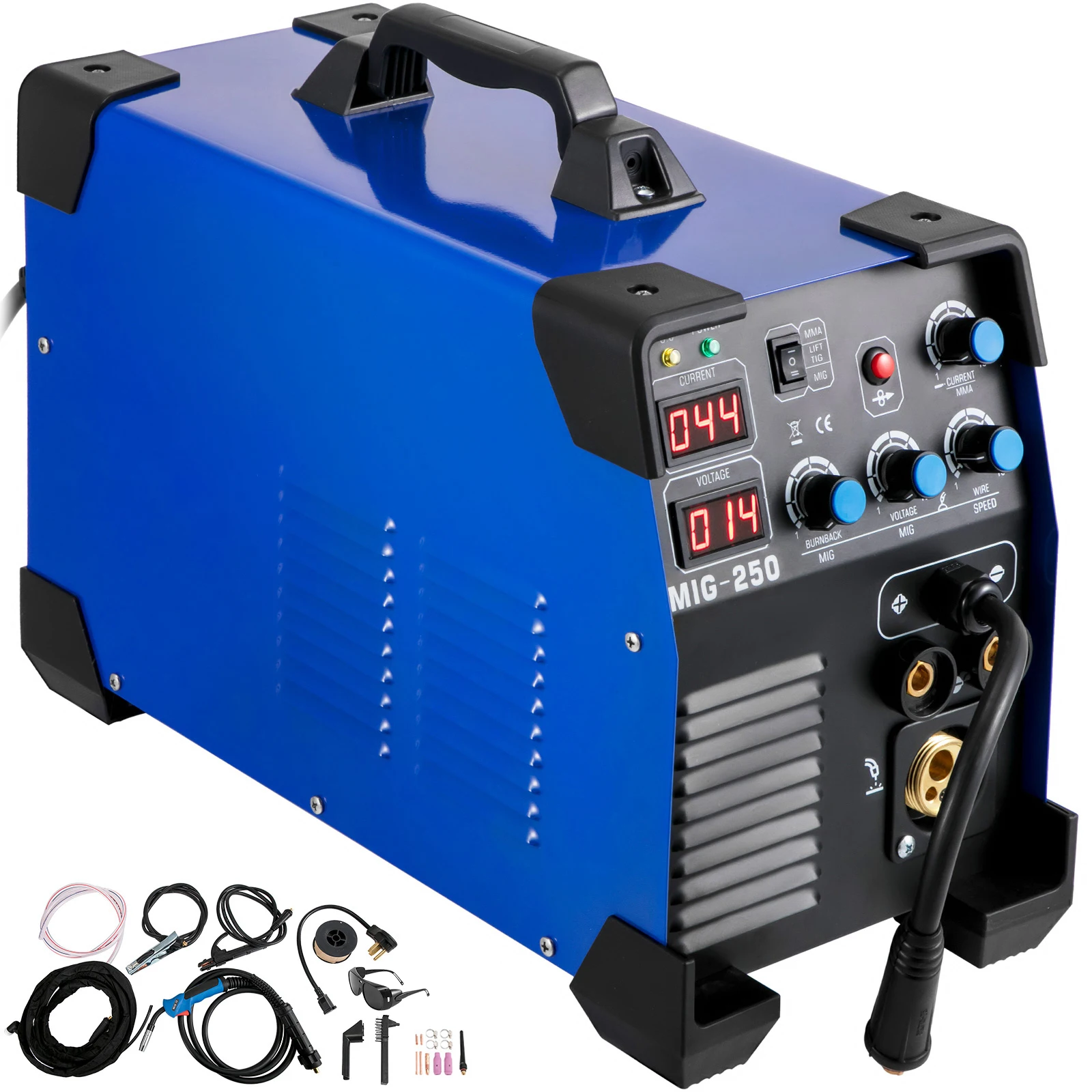 

Welder 250 Amp MIG TIG Arc Welder 3 in 1 Welder Welding Machine TIG Lift ARC MMA Stick IGBT DC Inverter Dual voltage 110V