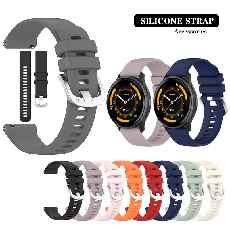Versatile Silicone Strap Band Bracelet in Multiple Sizes (18mm, 20mm, 22mm)