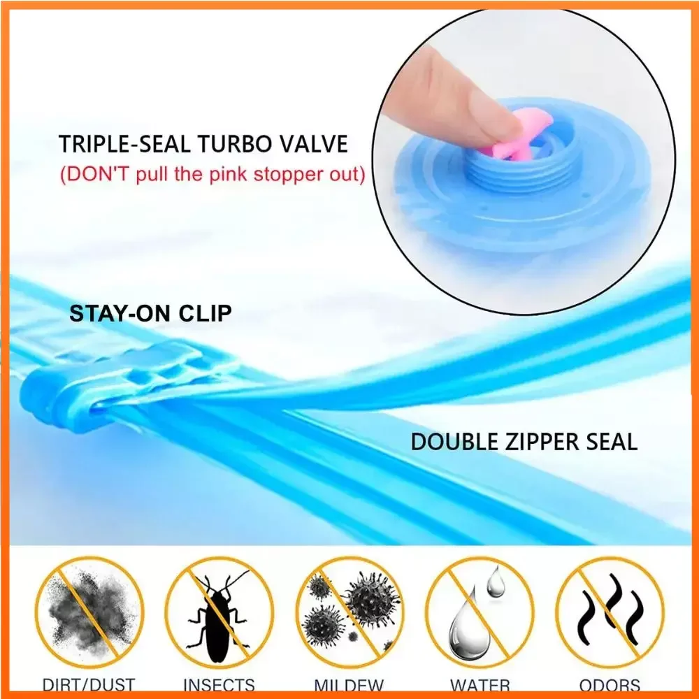 3/5PCS Vacuum Storage Bags For Clothes,Bedding,Space Saving Bags Storage Vacuum Seal Packet,Folding Compressed Organizer Bag 5