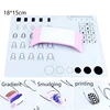 15*18CM Silicone Nail Art Display Pad Table Mat Decals Training Practice Sheets Nail Template Nail Application Learning Tool 4
