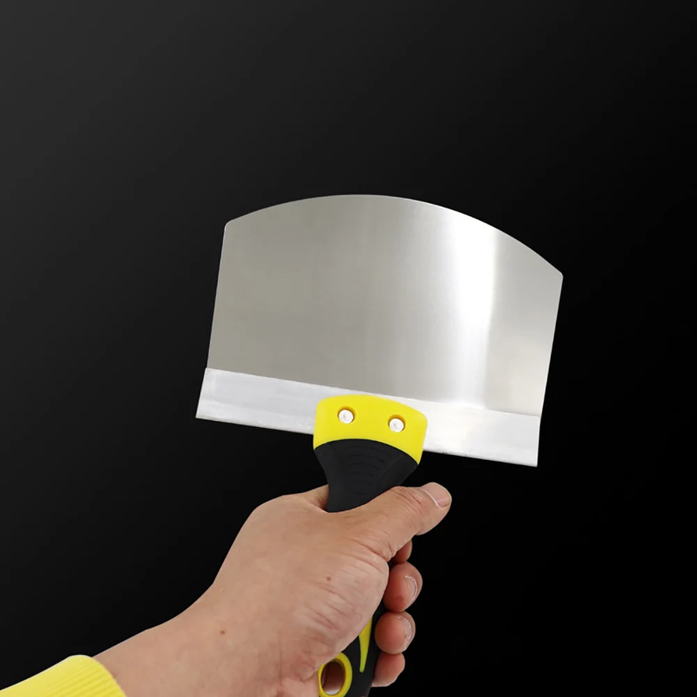Stainless Steel Putty Knife Wall Paint Plaster Trowel Arc Ash Shovel Paint Feed Filling Scraper Blade Spatula Construction Tools paint scraper tool putty knife set