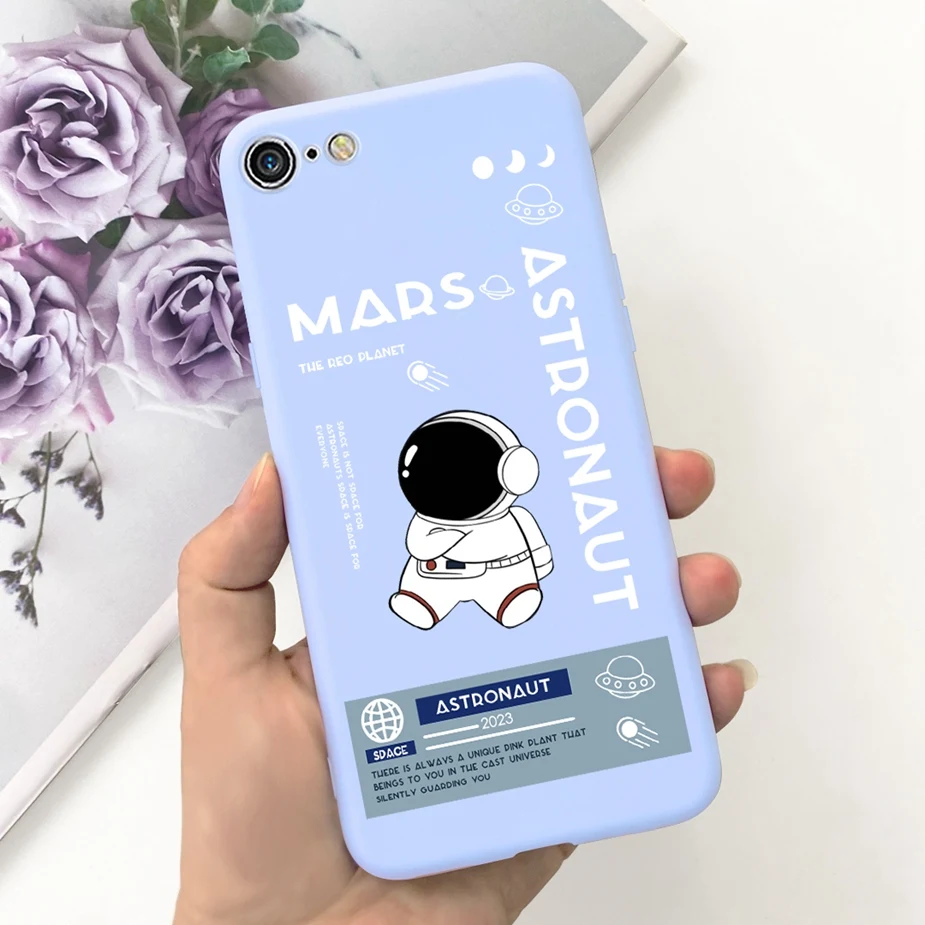 Cute Astronauts Soft Silicone Matte Phone Case
