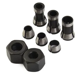 6Pcs 6/6.35/8mm Collet Chuck High Precision Adapter Engraving Trimming Machine Chucks Trimmer Electric Router Bit Milling Cutter