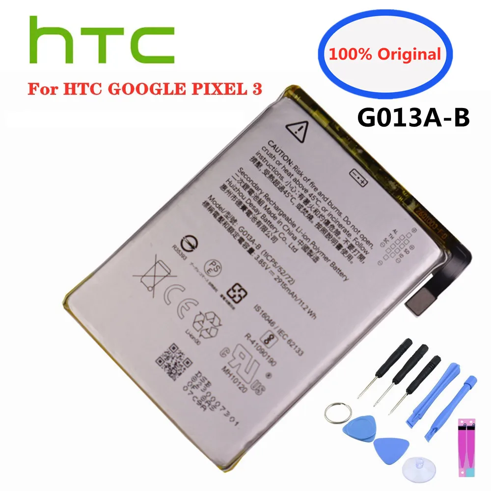 

New High Quality 2915mAh G013A-B Battery For HTC GOOGLE PIXEL 3 PIXEL3 G013B G013A Smart Phone Replacement Batteries Bateria