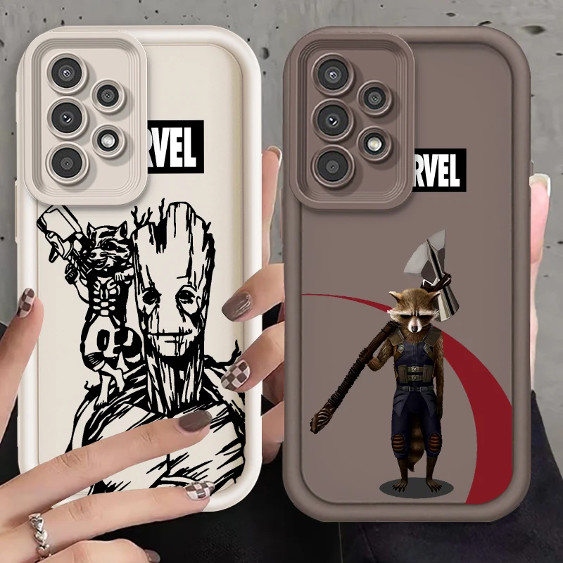 Ракета енот Marvel искусство для Samsung A73 A71 A54 A53 A52 A51 A33 A32 A21S A14 A13 A12 A25 A04 A05