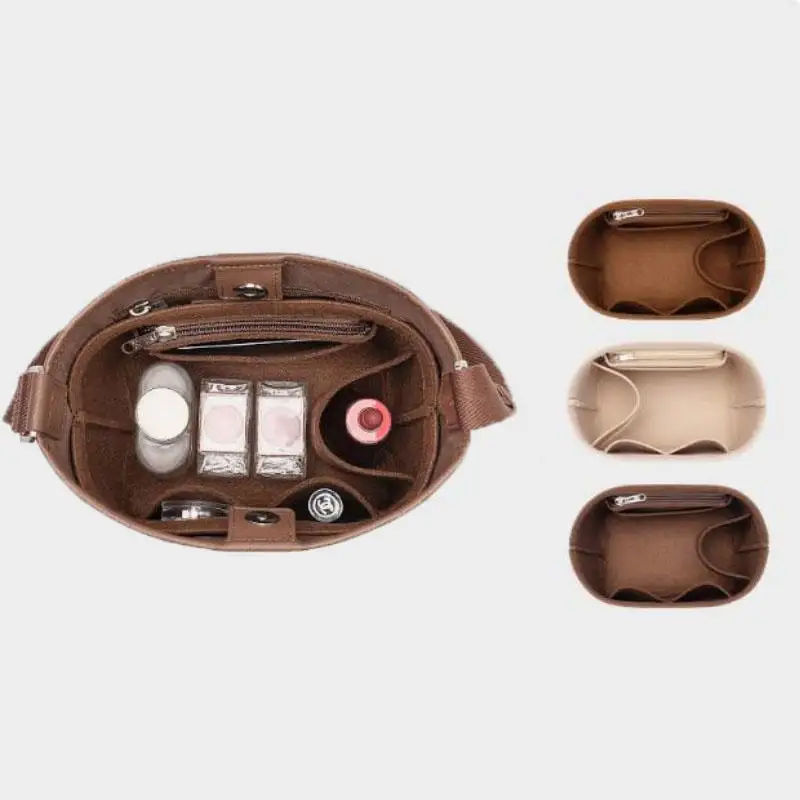 Durable Storage Bags Insert Portable Felt Linner Bag Multi-Pocket Travel Bags Felt Organizer Bag In Bag Mini Pocket