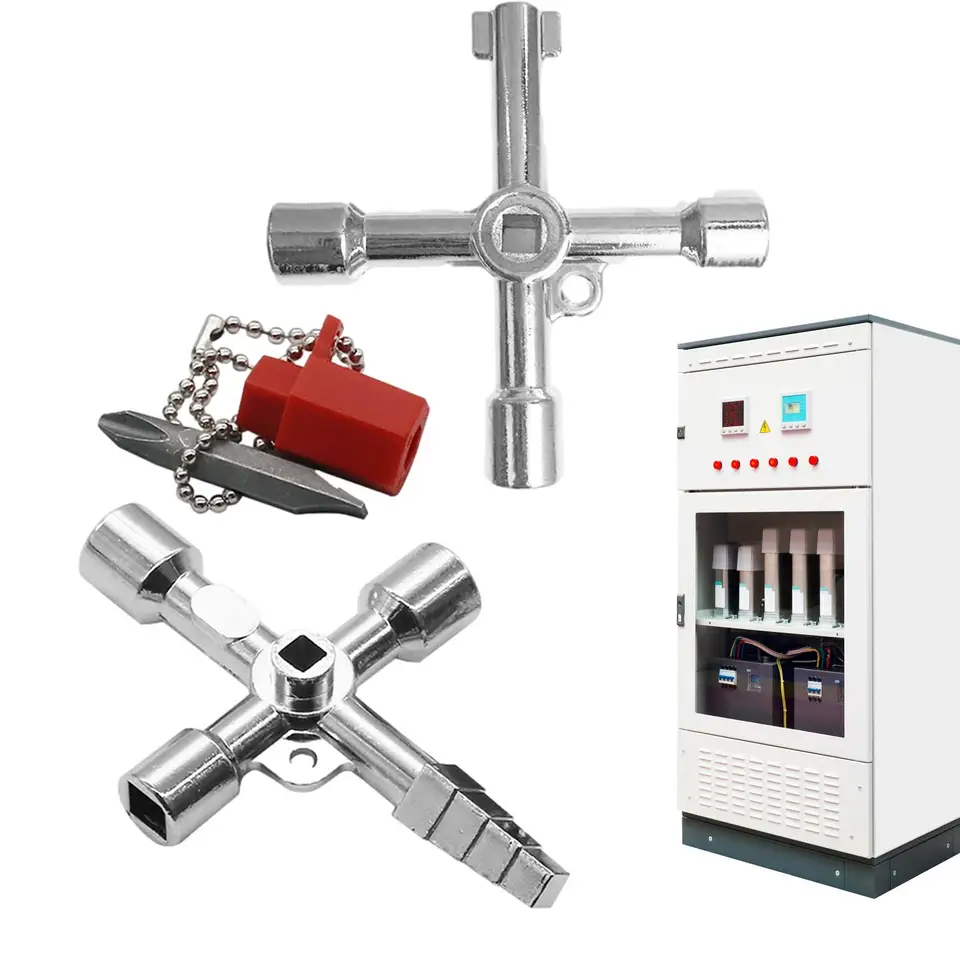 3 Chiavi Multifunzione A Croce - Per Contatori Acqua, Gas, Elettricità E Armadi, Lega Di Zinco - Foto 11