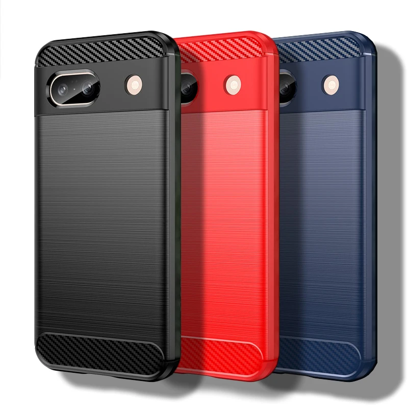 Per Google Pixel 8A Custodia Google Pixel 6 7 8 Pro 5A 6A 7A 8A Cover Paraurti In Silicone Antiurto In Fibra Di Carbonio Per Google Pixel 8A