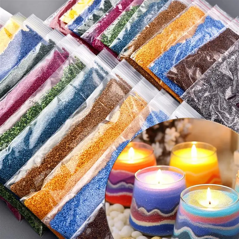 50g Sand Wax Ice Flower Wax Wholesale DIY Scented Candle Making Supplies Snowflake Wax Pearl Wax Sand Painting Materials