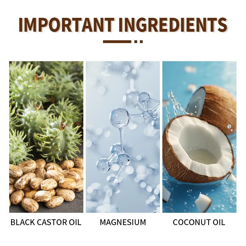 Luxurious Hydrating Body & Face Oil with Black Castor, Coconut, and Magnesium for Ultimate Skin & Hair Care