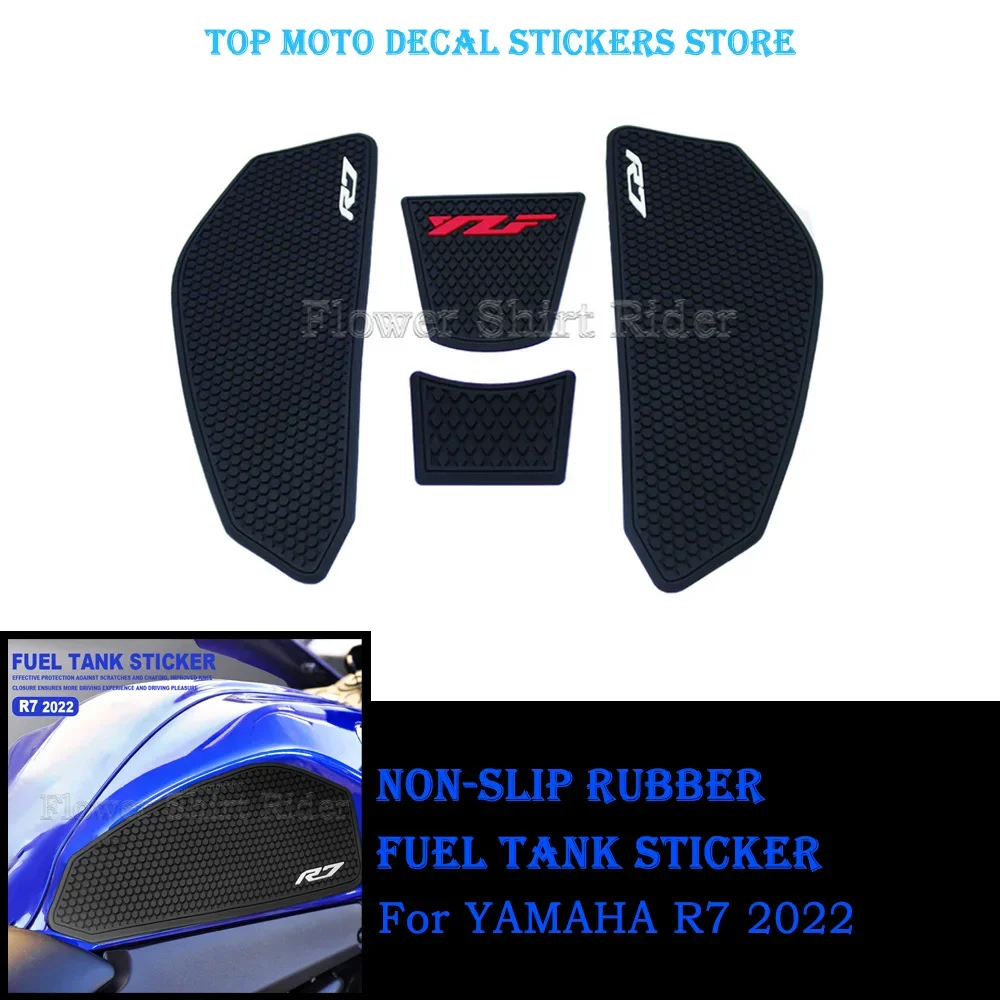 

Motorcycle side fuel tank pad For YAMAHA R7 2022 Tank Pads Protector Stickers Knee Grip Traction Pad