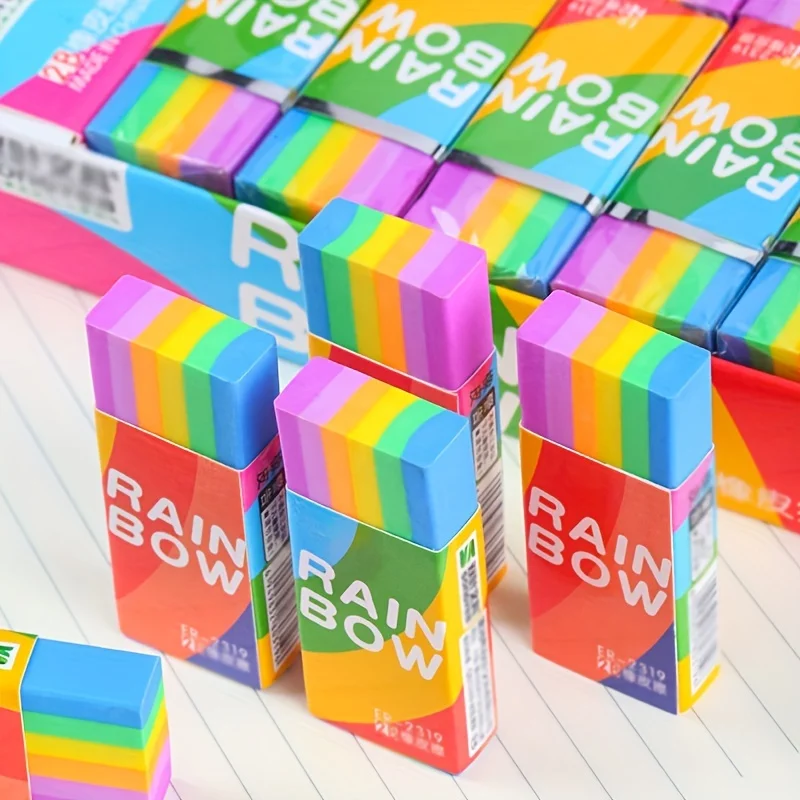 Pencil eraser 1 Pcs rainbow eraser pencil eraser stationery soft 2B suitable for office and school