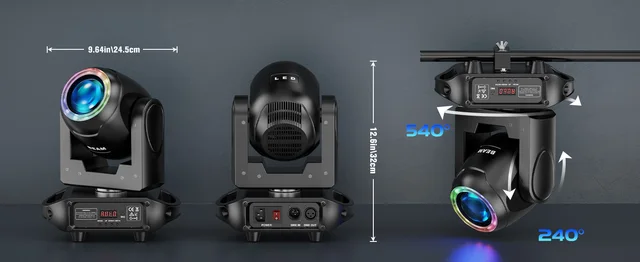 Testa Mobile LED UKing 100W RGBW - Effetti Prisma E Gobo, Per DJ, Feste E Discoteche - Foto 10