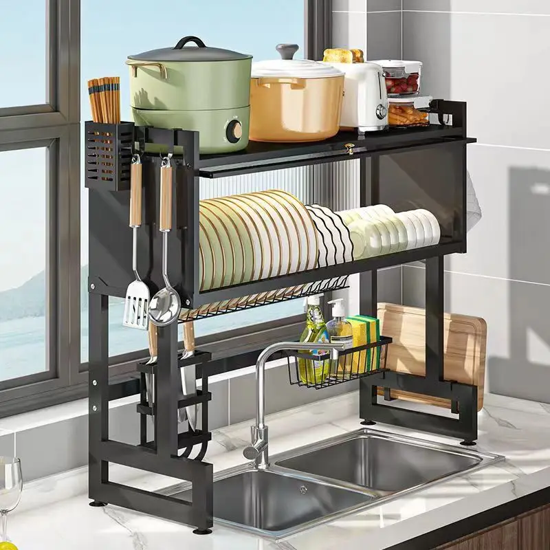 65-105cm Kitchen Sink Dish Drying Rack Over The Sink Dish Drain