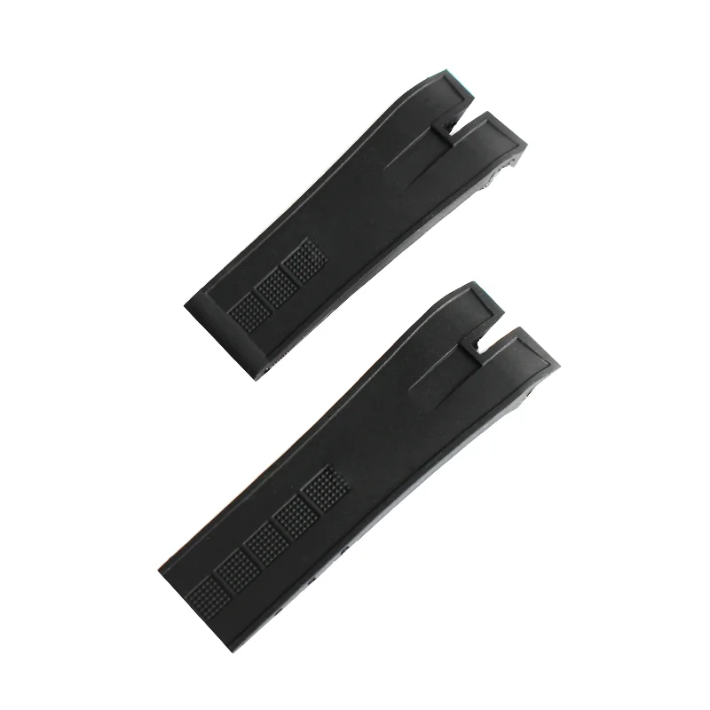 26.5mm Watch Accessories Black Nature Rubber Silicone Watchband Band For Roger Dubuis Strap For Easy Diver Belt Folding Buckle