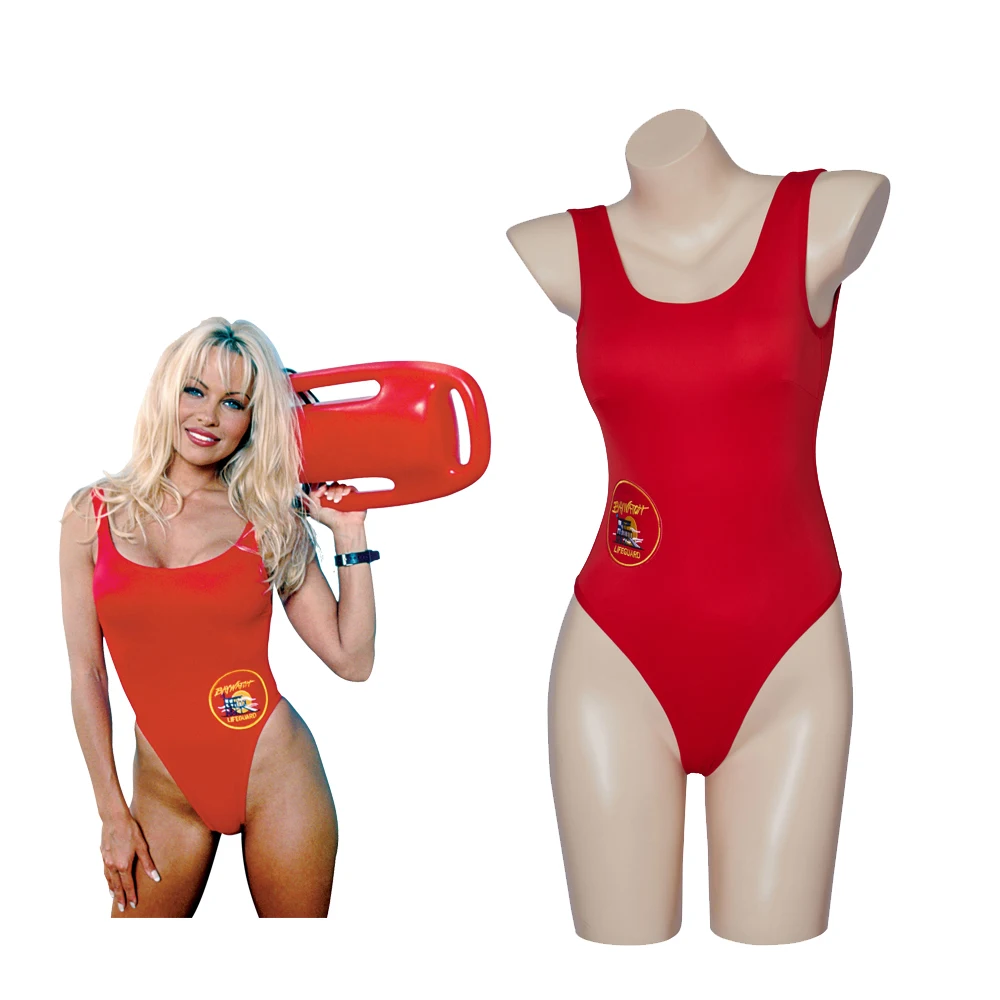 

Костюм для косплея пам и Томми, пикантный красный комбинезон Pamela Anderson, купальник в стиле Baywatch, пляжная одежда, Женский пикантный купальник