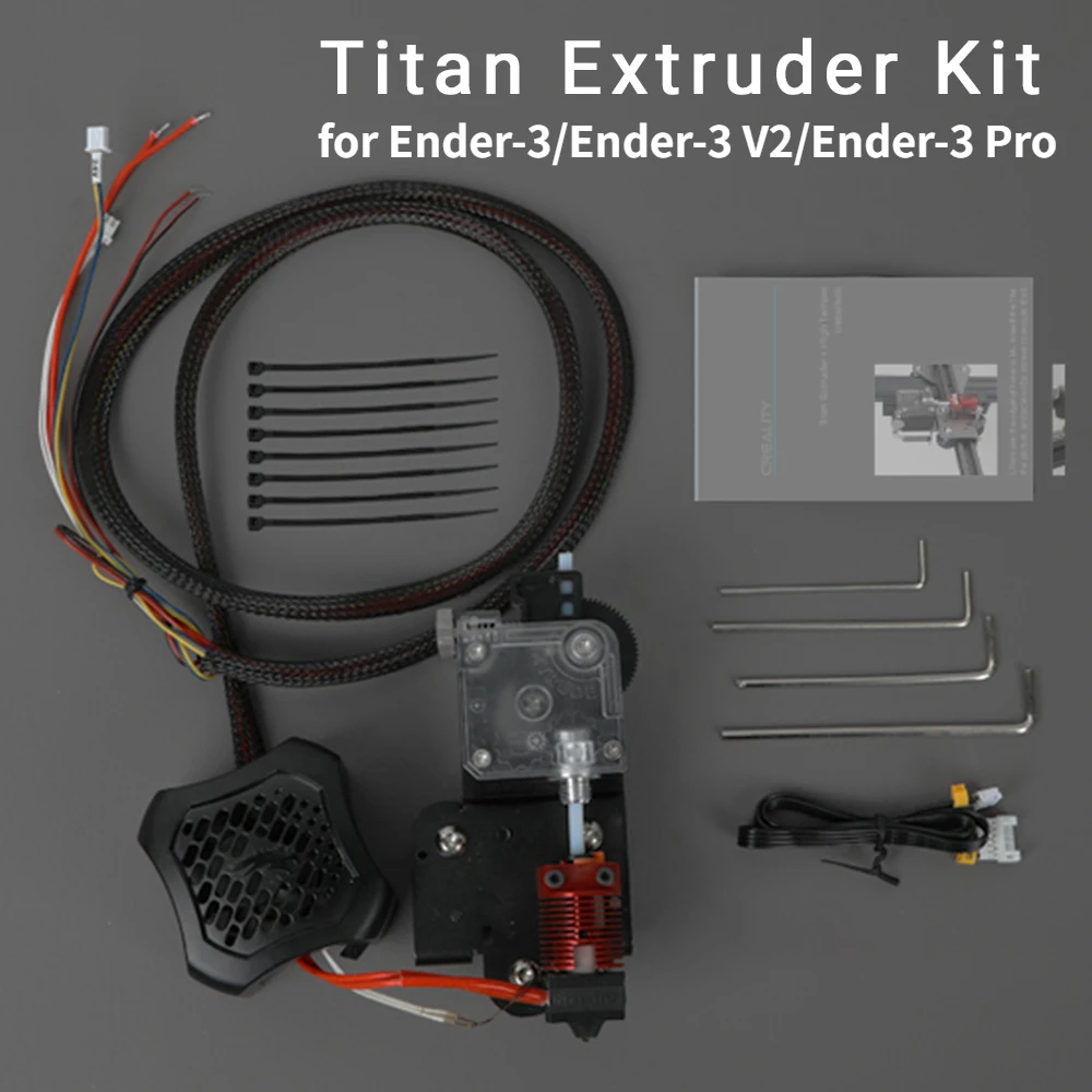 Crialidade-titan Extrusora Kit Alta Temperatura e Alto Fluxo Hotend Upgrade Impressora 3d para Ender3 v2 e Ender-3 Pro Novo - Imagem 4