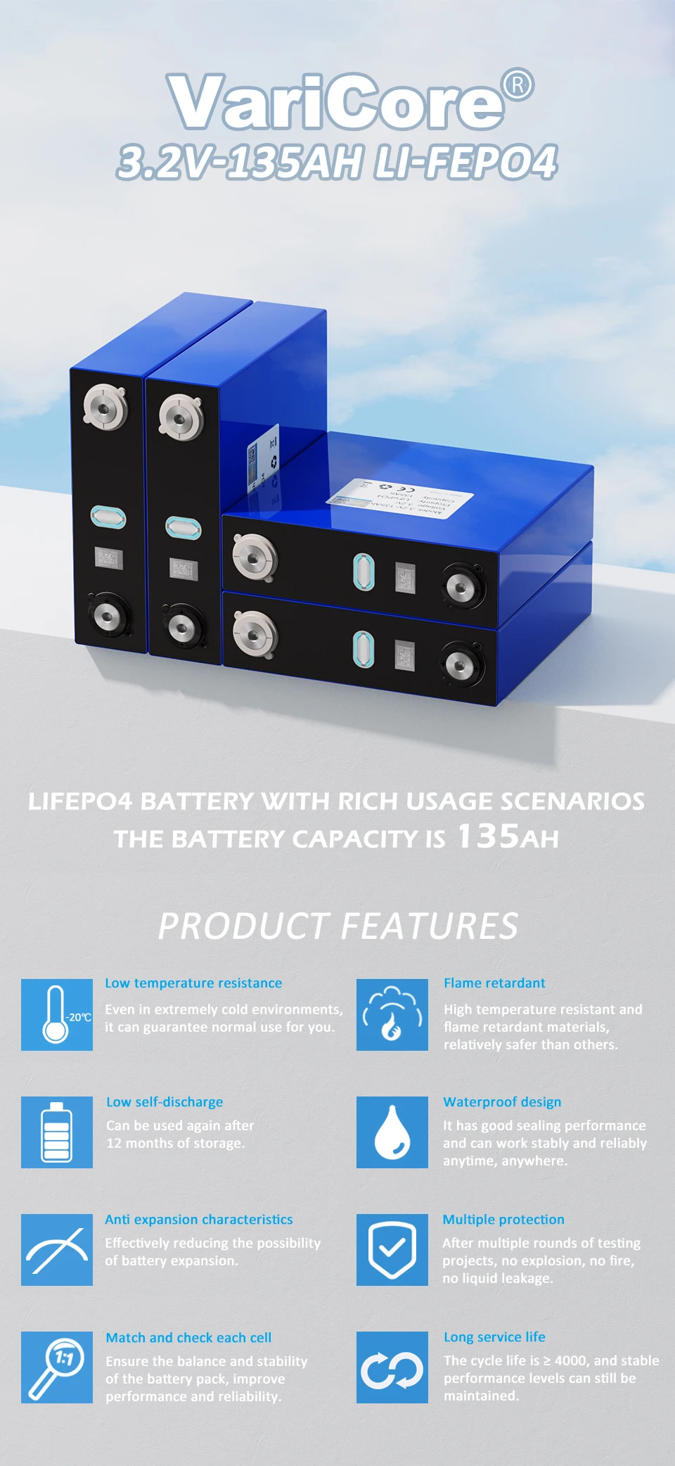 3.2V LiFePO4 Battery 320AH 280ah 200ah 150ah 105ah 340ah DIY 12v 24V Automotive
