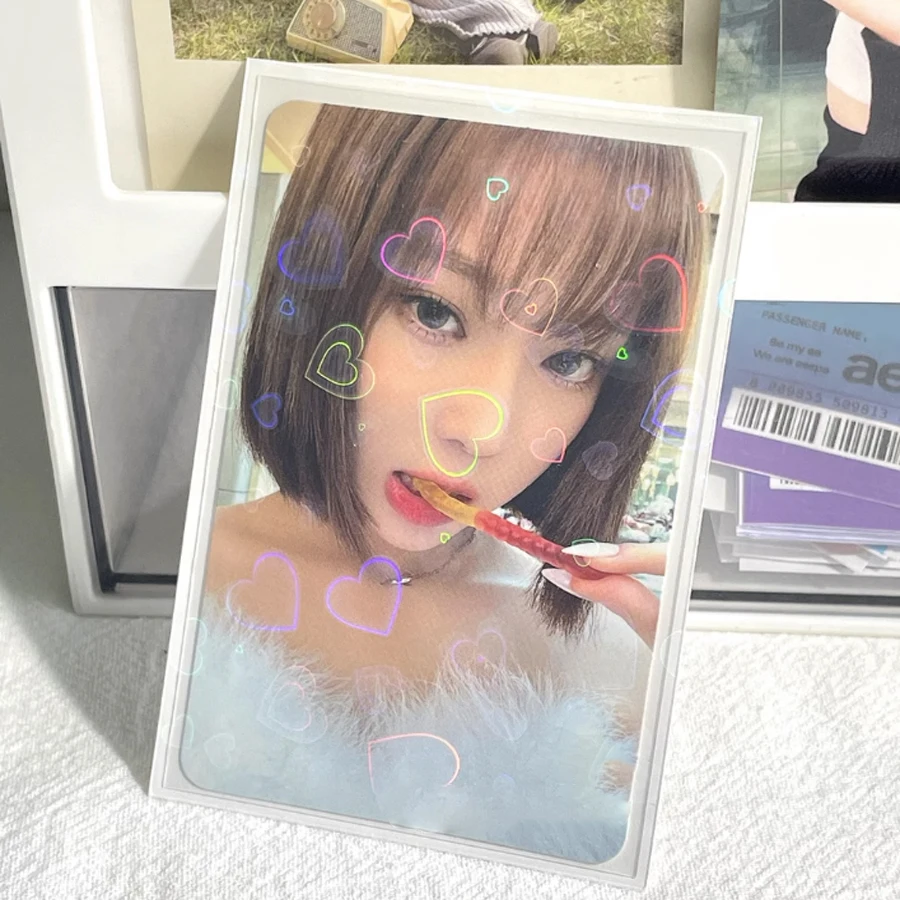 Sharkbang 50pcs/Lot Holo Card Sleeves 61x91mm 20C New Heart PP Kpop Holders For Postcards Films Game Cards Photocard Protector 4