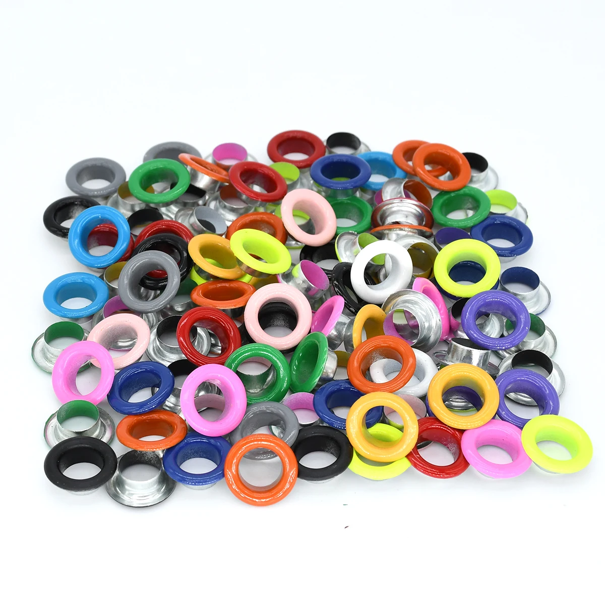 Eyelet Grommet Ring Screw Back Eyelets Metal Eyelet Buttons 100sets Metal Eyelets with Washer 8mm Grommets Round Hole Ring for Shoes Bag Garment Hat Decor Canvas Tent Repairing Accessories