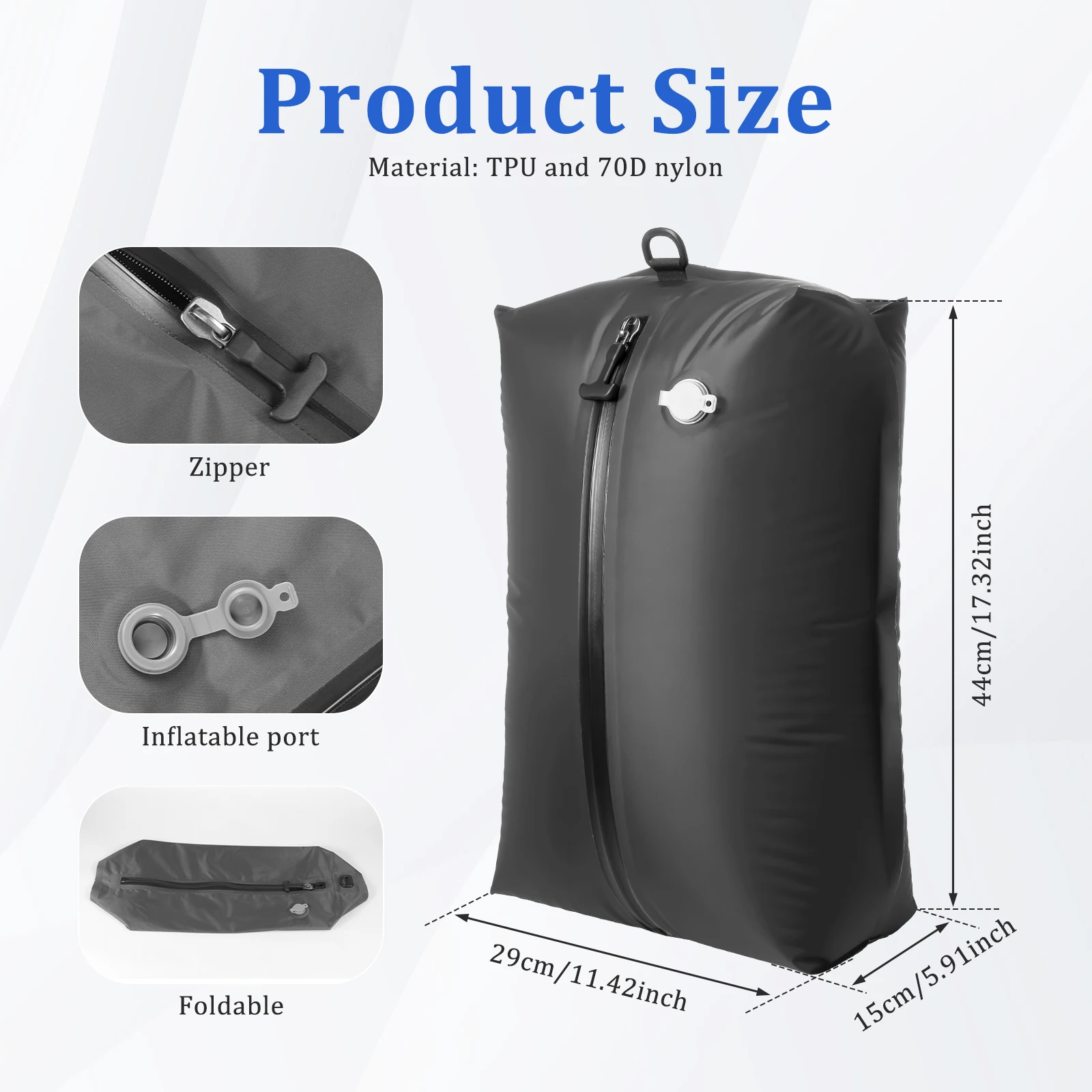 Nylon Travel Storage Compression Bag for Suitcases and Backpacks
