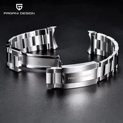 Elegant Pagani Stainless Steel Watch Strap, 20mm Width, 220mm Length - 20mm (20MM Oyster Strap)
